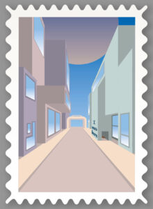 Stadt Briefmarke